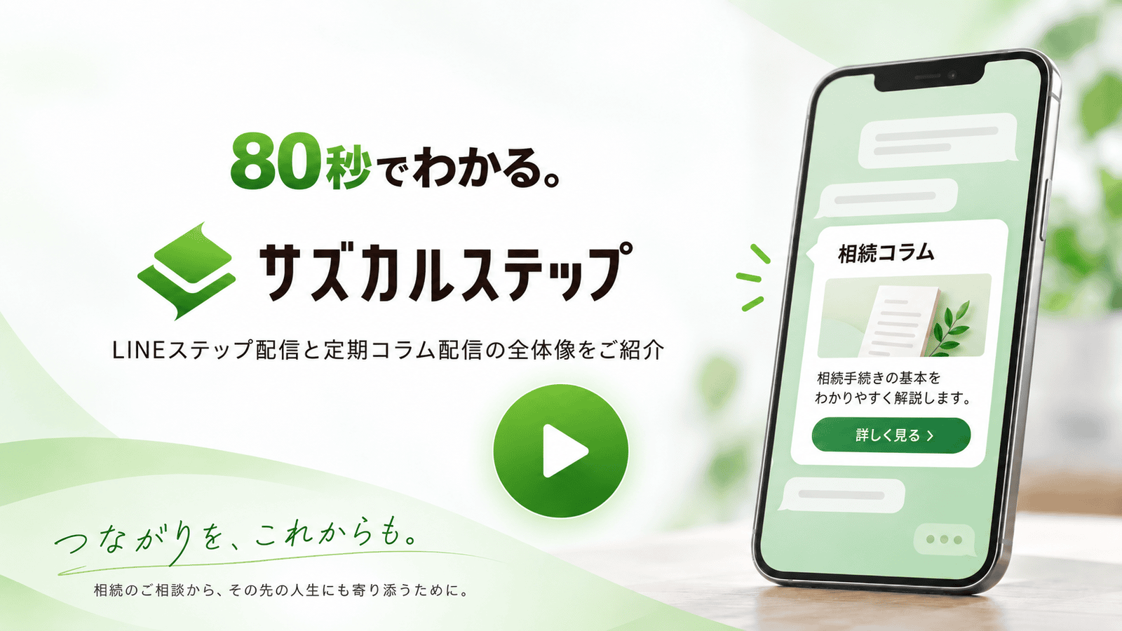 LINEを活用した相続の顧客フォロー「サズカルステップ」紹介動画を公開しました